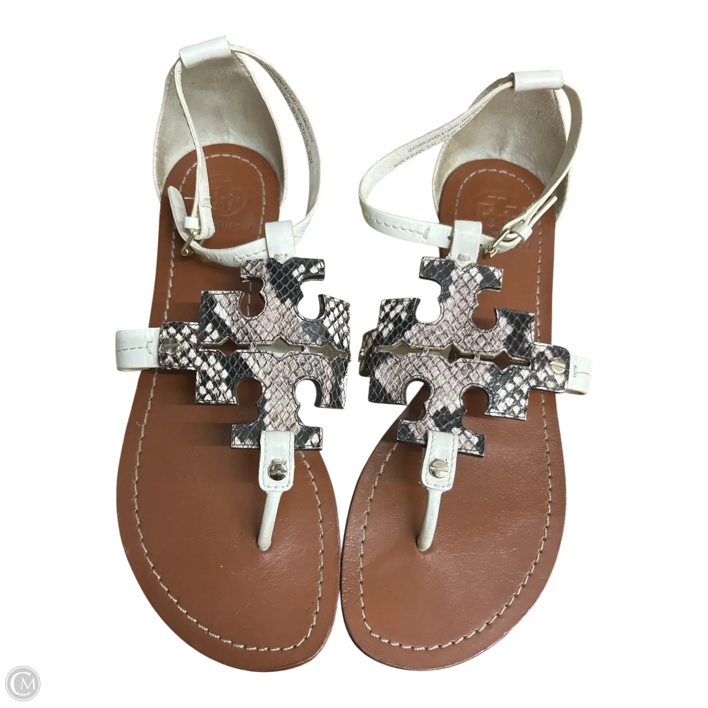 Sandals Designer By Tory Burch In Snakeskin Print, Size: 9.5