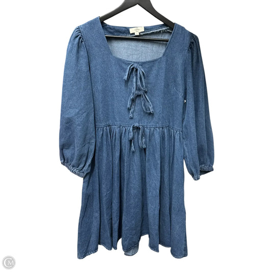 Dress Casual Midi By Entro In Blue, Size: L