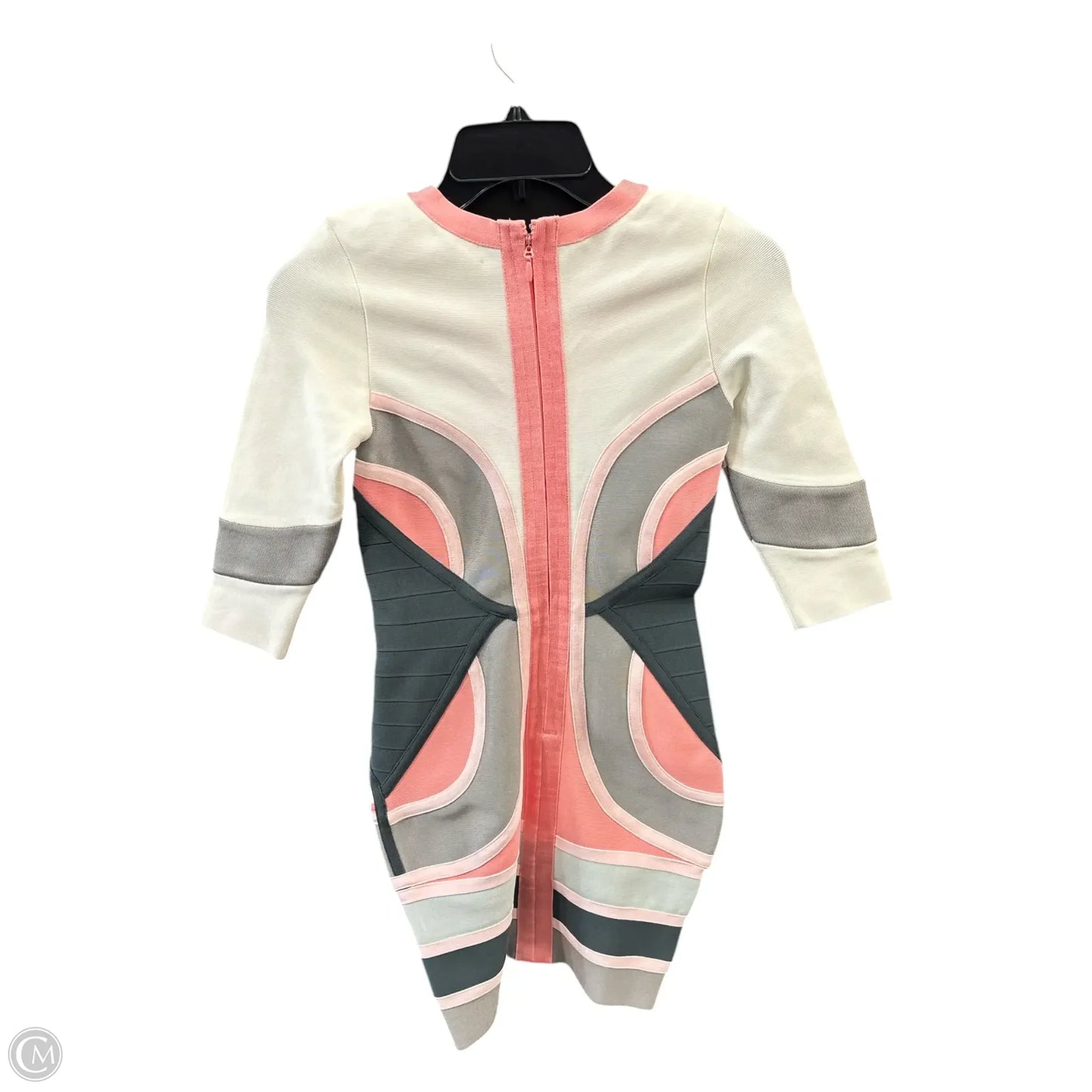 Dress Casual Midi By Clothes Mentor In Pink & White, Size: Xs