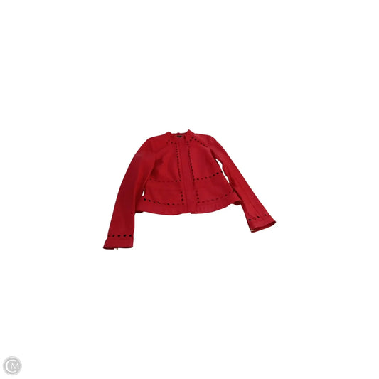 Jacket Designer By Escada In Red, Size: Sp