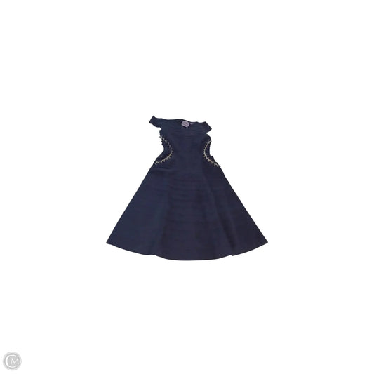 Dress Luxury Designer By Herve Leger In Blue, Size: M