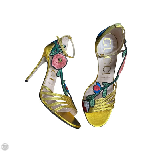 Shoes Luxury Designer By Gucci In Floral Print