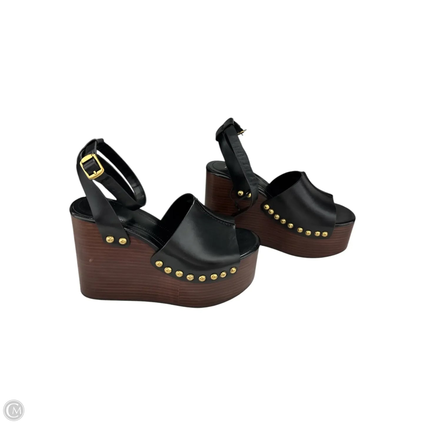 Shoes Heels Wedge By Zara In Black, Size: 7