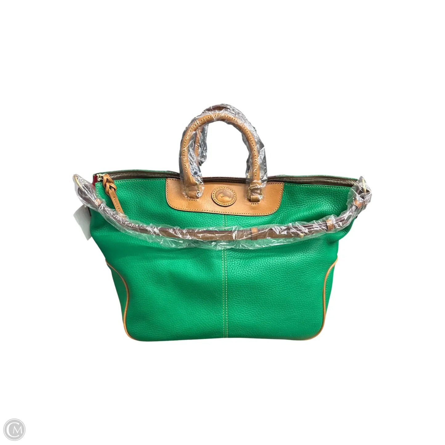 Handbag Designer By Dooney And Bourke, Size: Large Green Pebbled Tote Bag