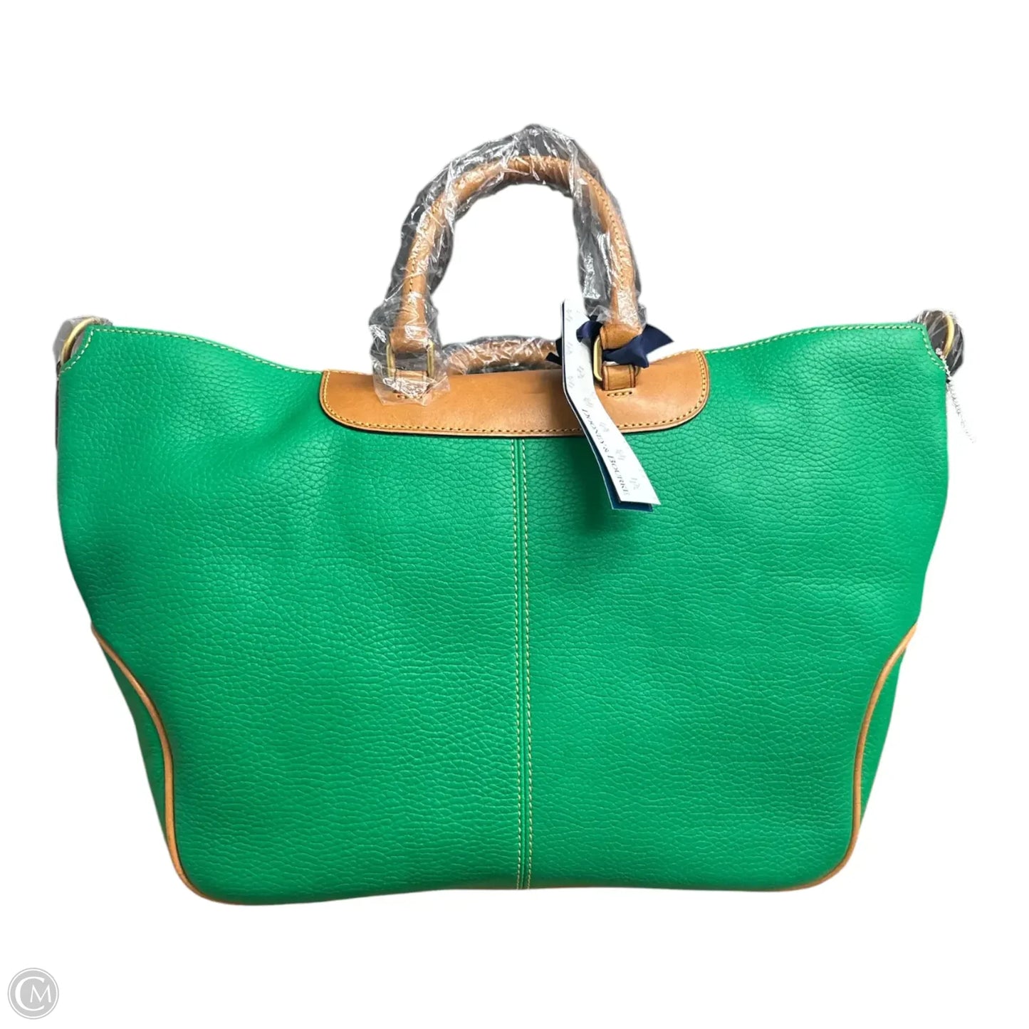 Handbag Designer By Dooney And Bourke, Size: Large Green Pebbled Tote Bag