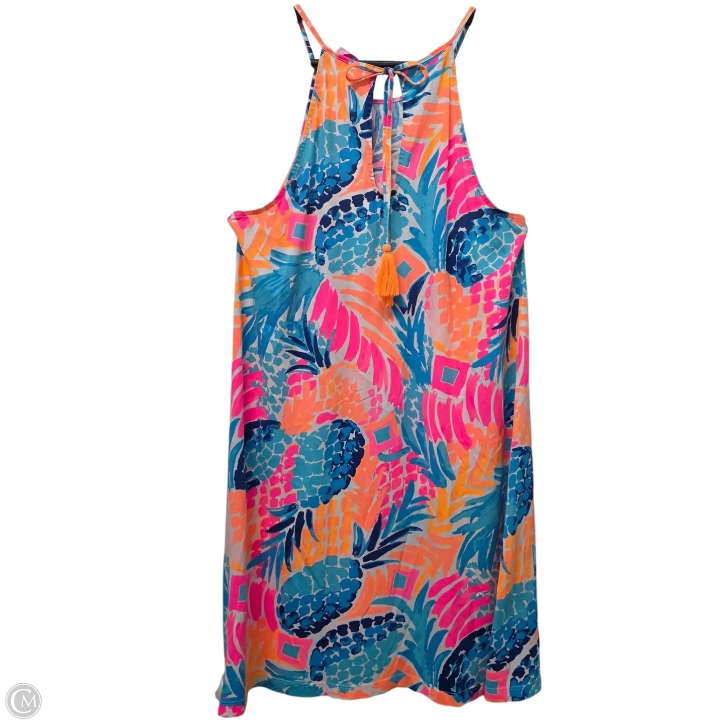 Dress Designer By Lilly Pulitzer In Blue & Orange, Size: M