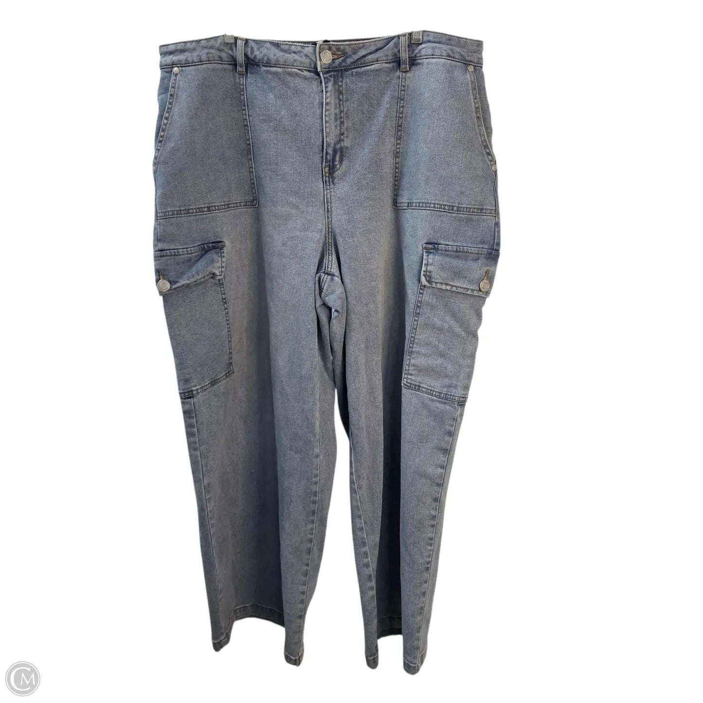 Jeans Wide Leg By Eloquii In Blue, Size: 18