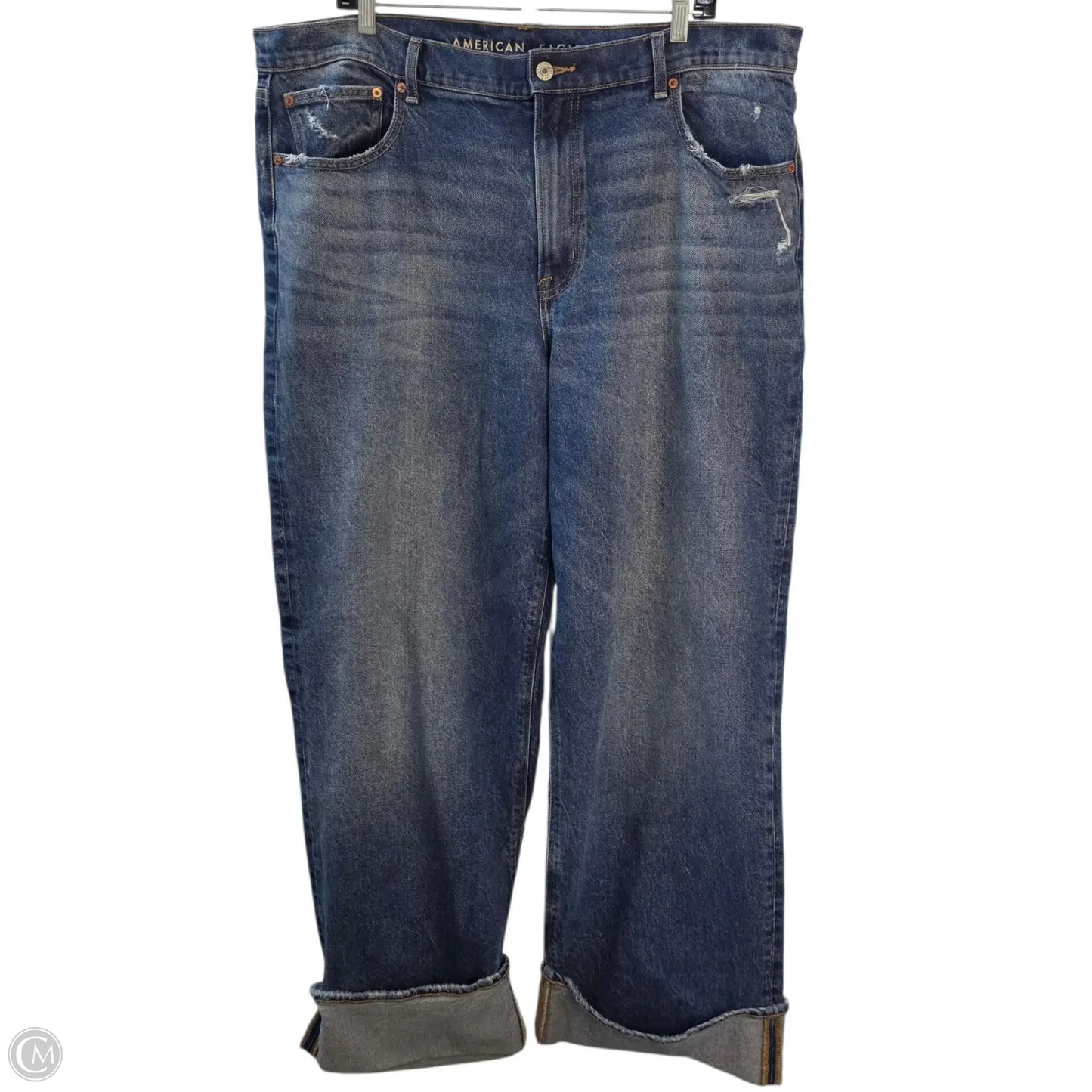 Jeans Wide Leg By Pretty Little Thing In Blue, Size: 18