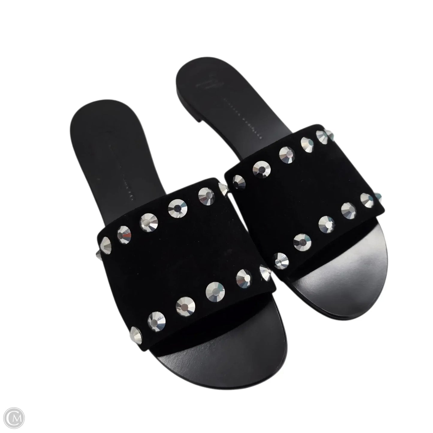 Sandals Designer By Giuseppe Zanotti In Black & Silver