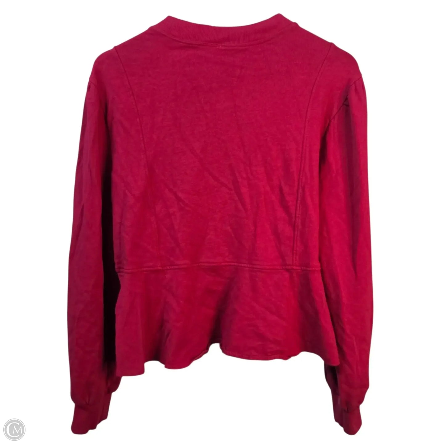 Top Long Sleeve Basic By Anthropologie In Red, Size: M
