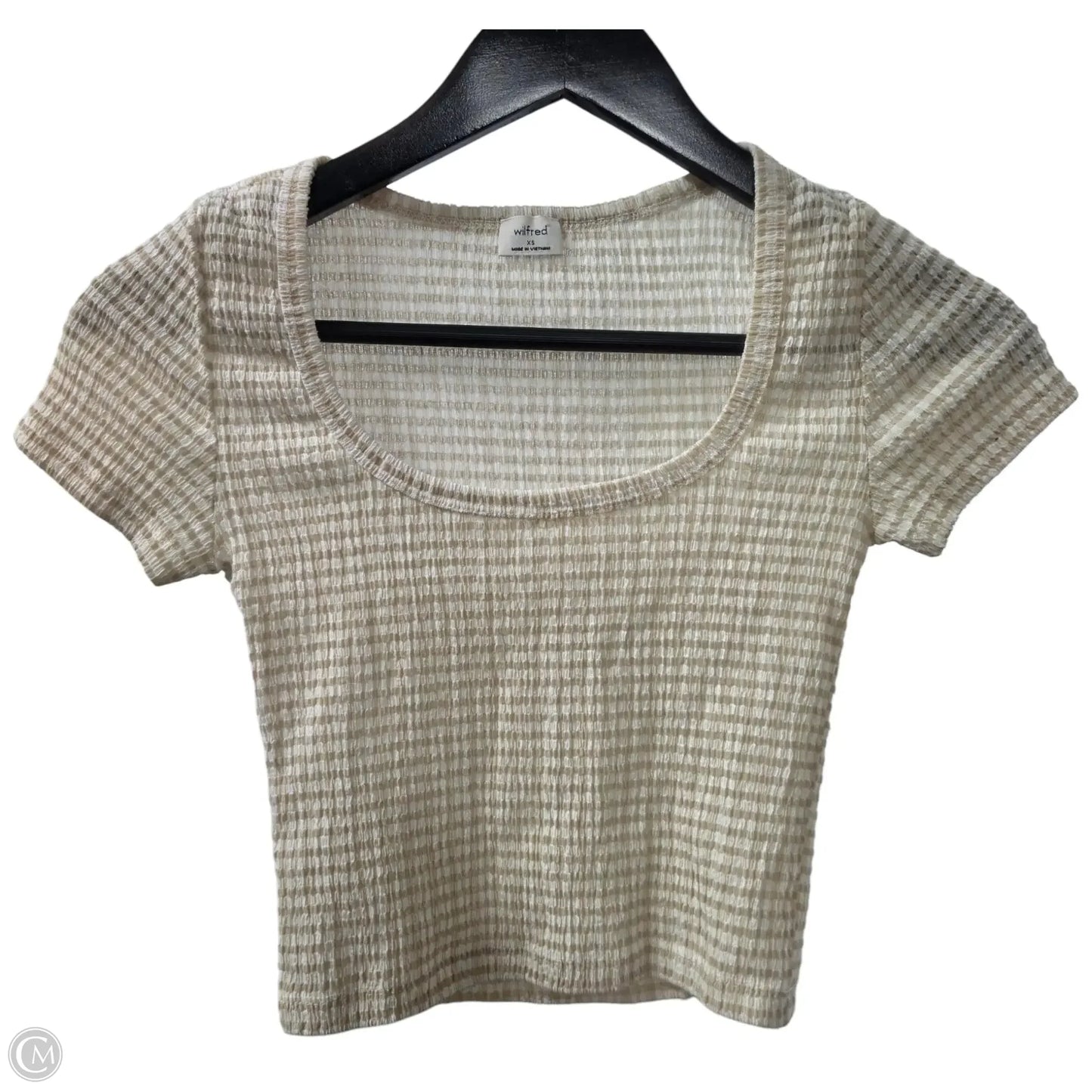 Top Short Sleeve Basic By Wilfred In Tan, Size: Xs