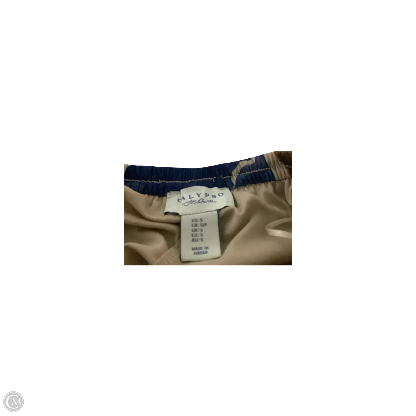 Skirt Set 2pc By Calypso St Barth In Blue & Tan, Size: S