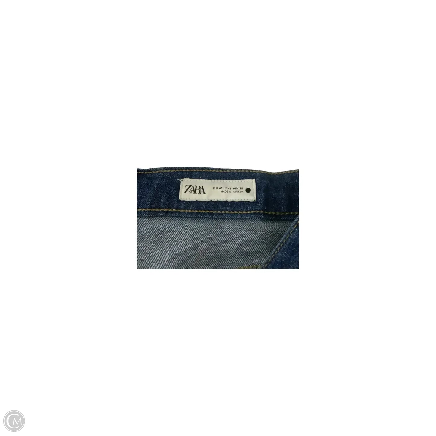 Jeans Wide Leg By Zara In Blue, Size: 8