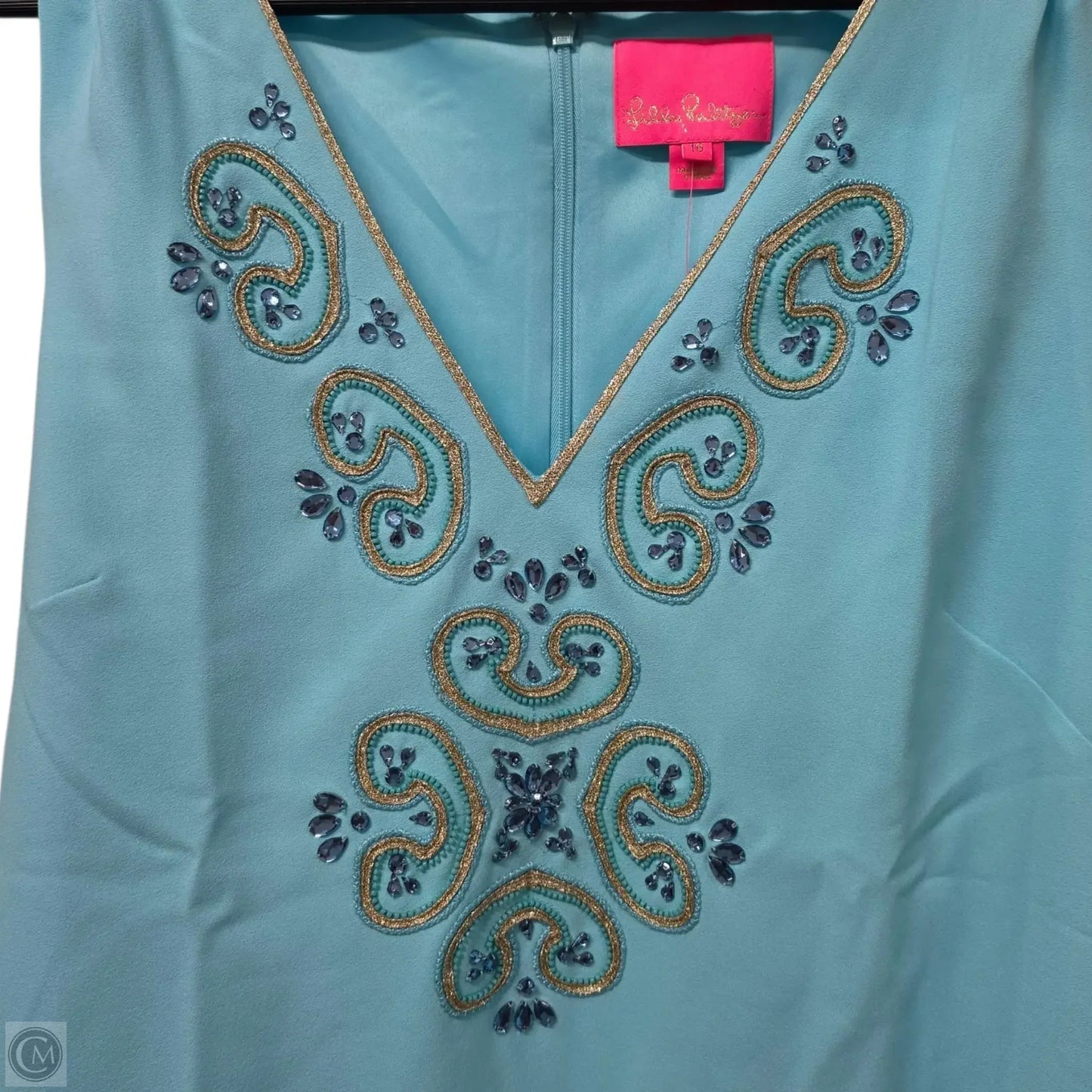Dress Designer By Lilly Pulitzer In Aqua, Size: 16