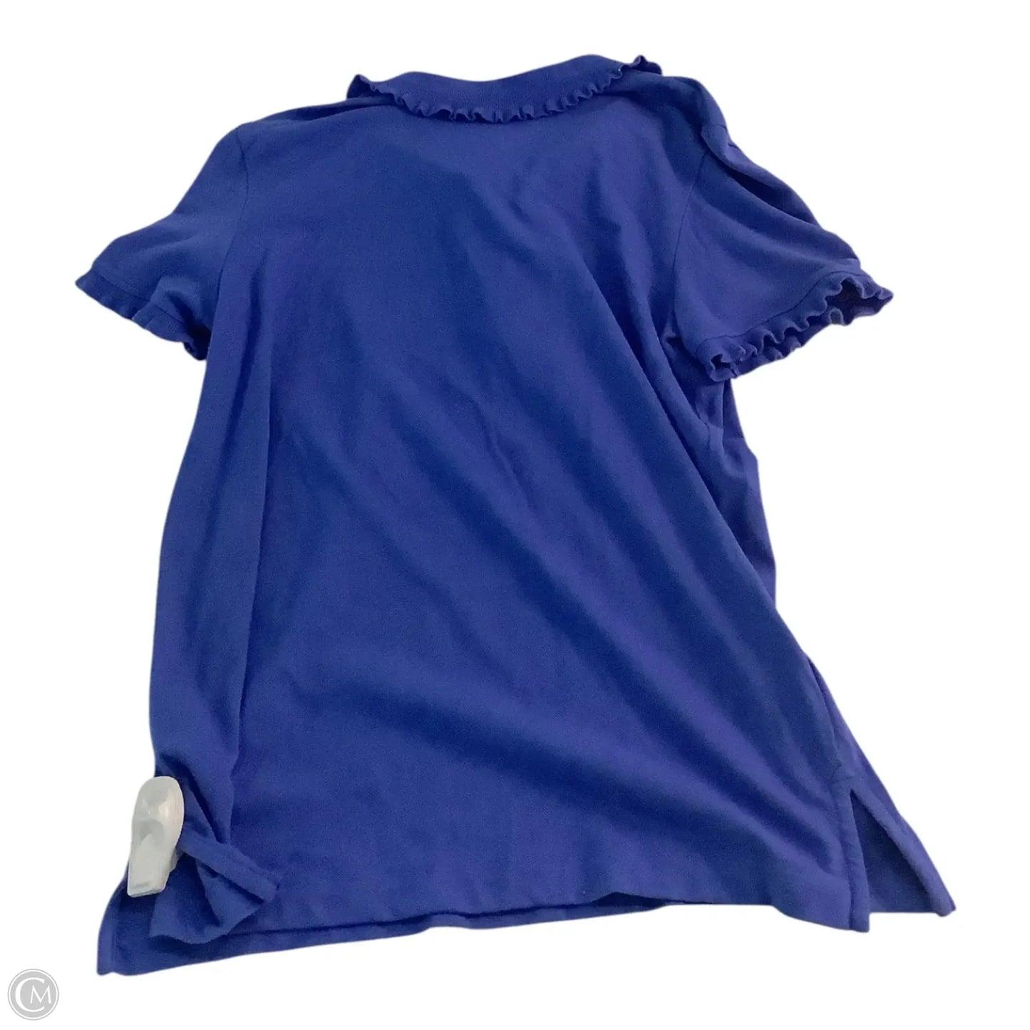 Top Short Sleeve Designer By Tory Burch In Blue, Size: L