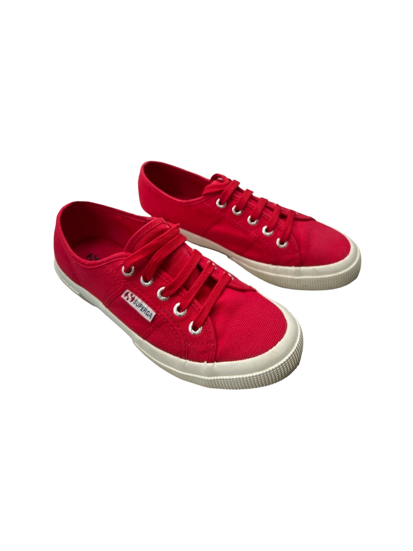 Red Shoes Sneakers Superga, Size 6.5