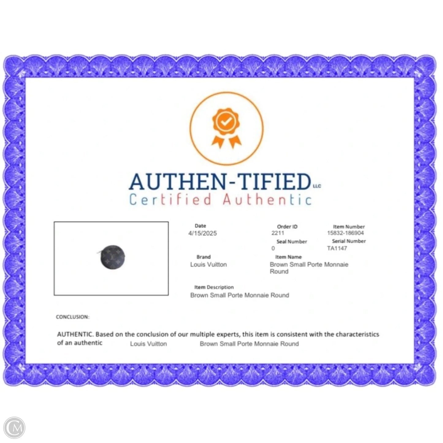 Coin Purse Luxury Designer By Louis Vuitton, Size: Small