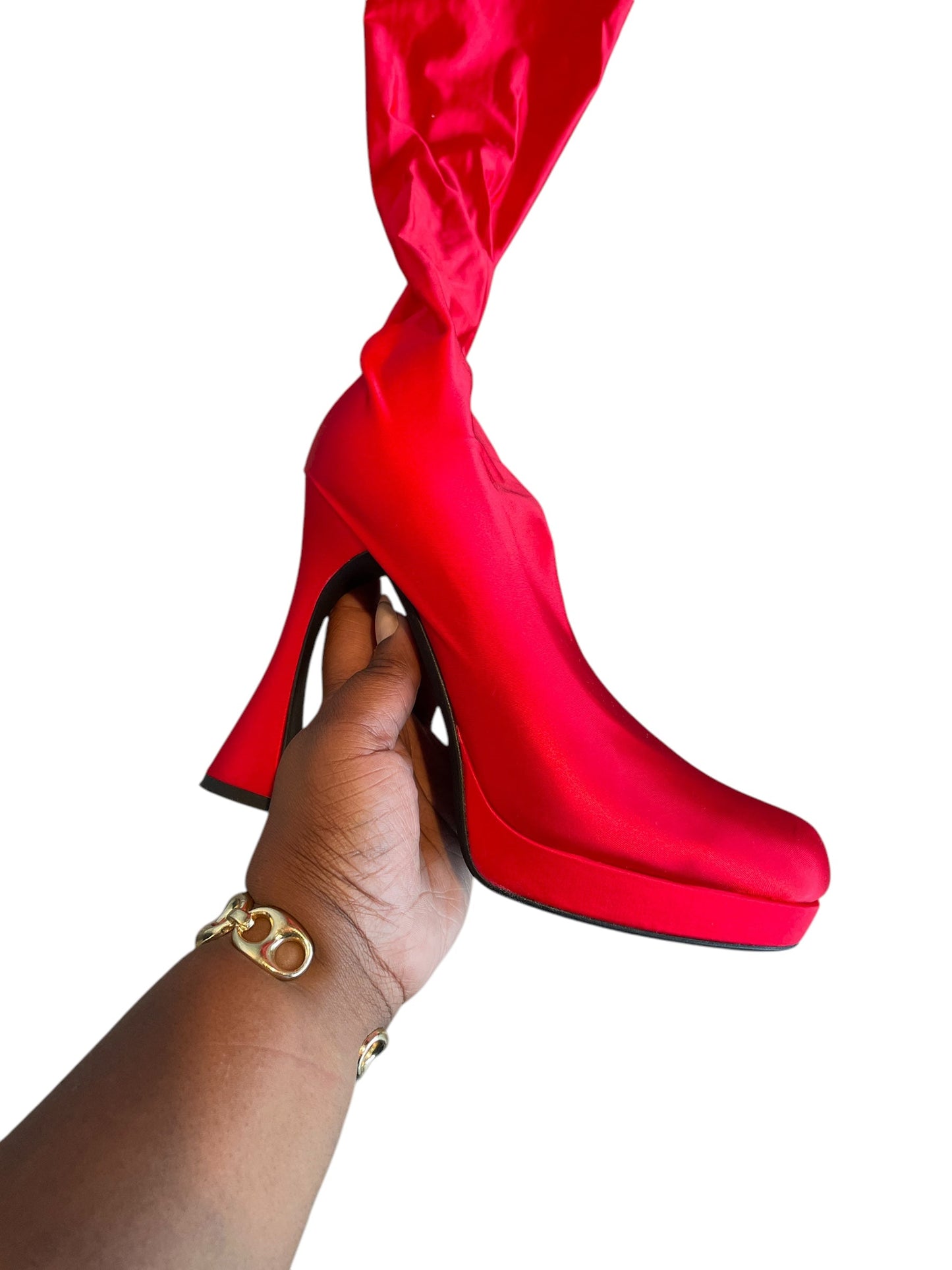 Boots Over-the-knee Heels By Jeffery Campbell In Red, Size: 8.5