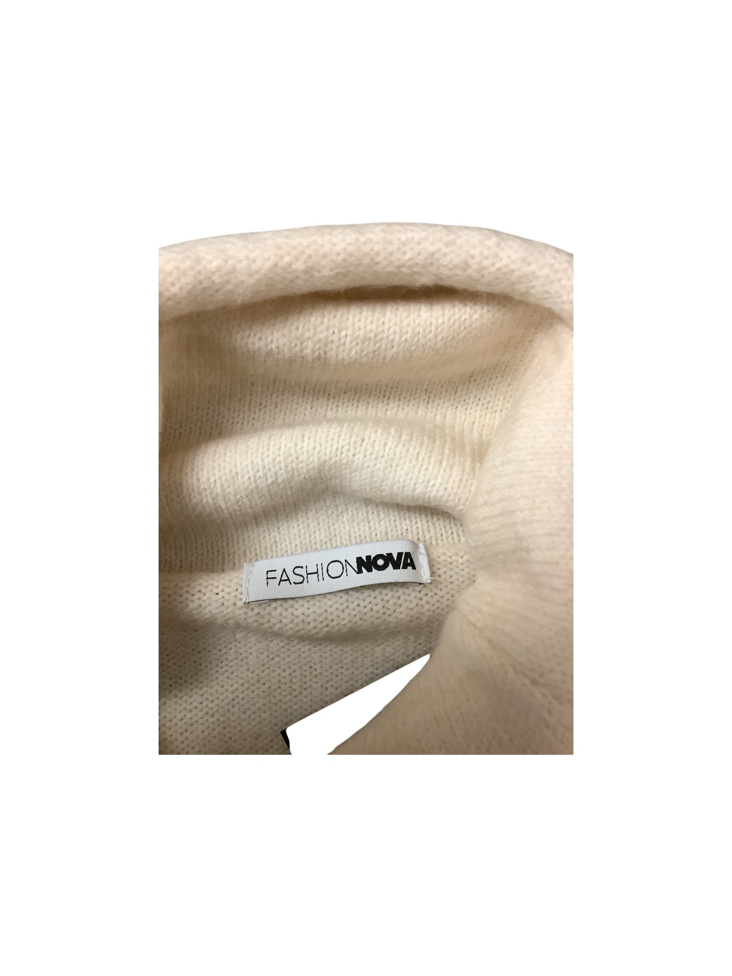 Dress Sweater By Fashion Nova In Cream, Size: M