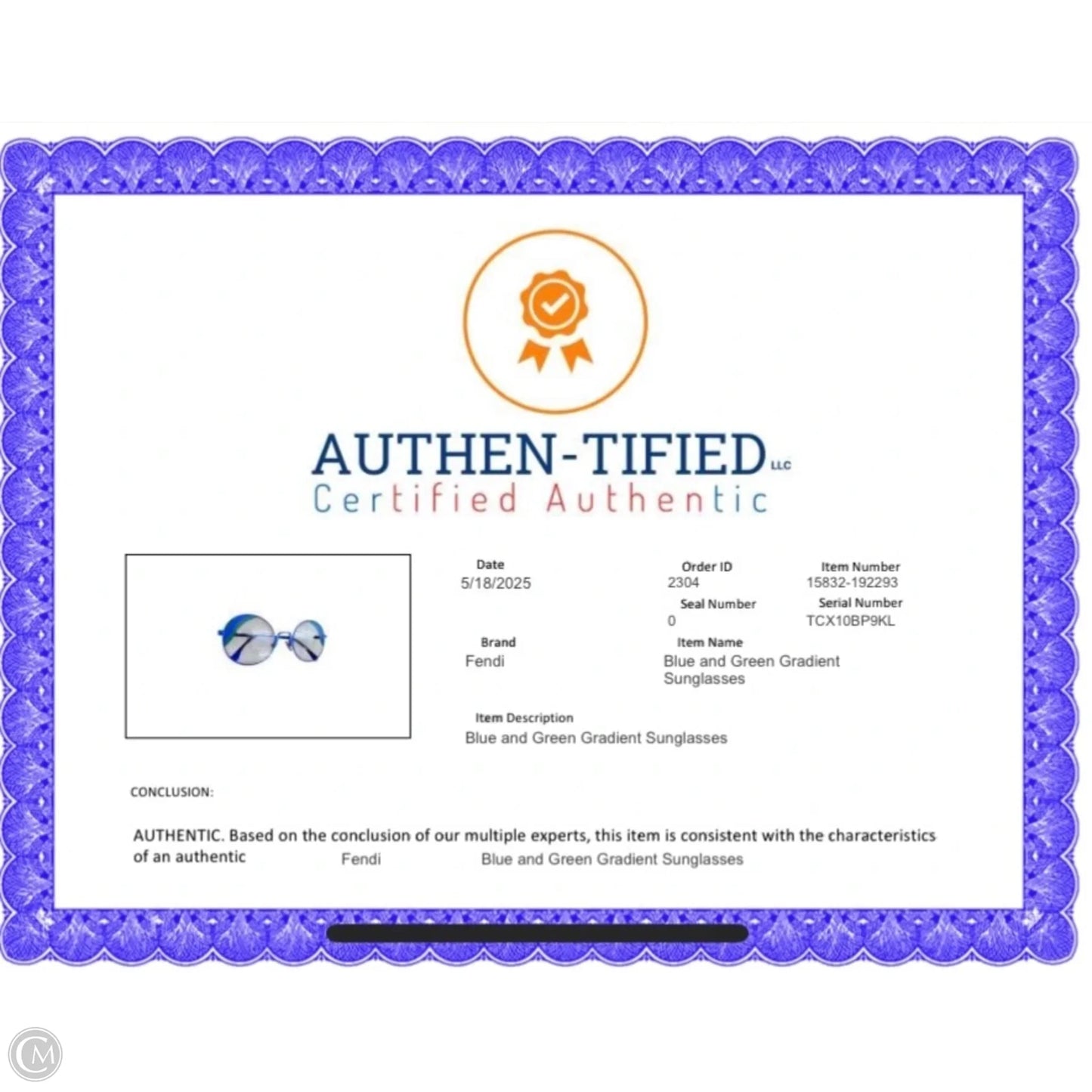 Sunglasses Luxury Designer By Fendi