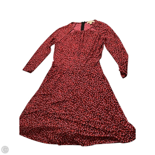 Dress Casual Midi By Michael By Michael Kors In Red, Size: S