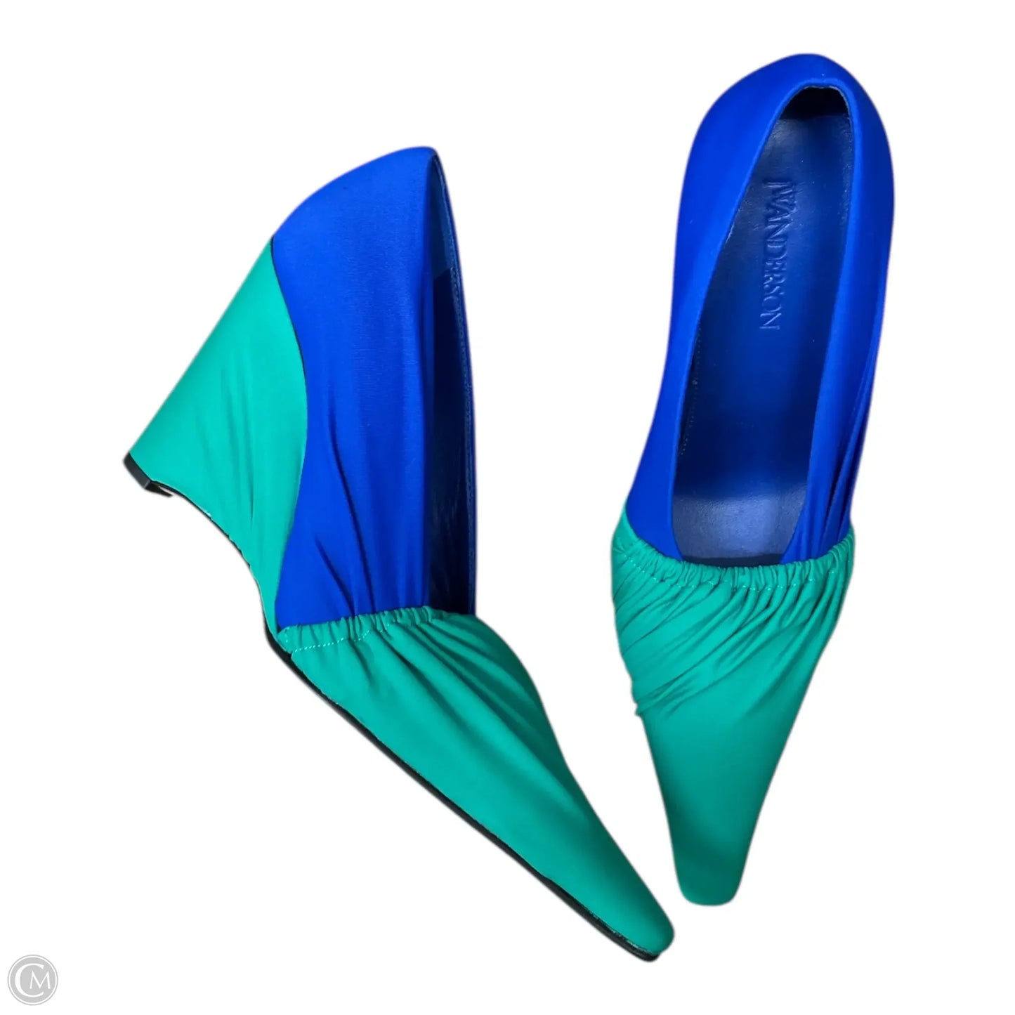 WRAP WEDGE PUMP Shoes Heels Wedge By JW ANDERSON In Blue & Green