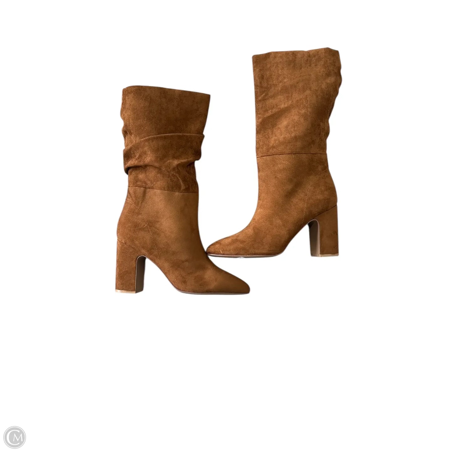 Boots Mid-calf Heels By Chinese Laundry In Brown, Size: 9