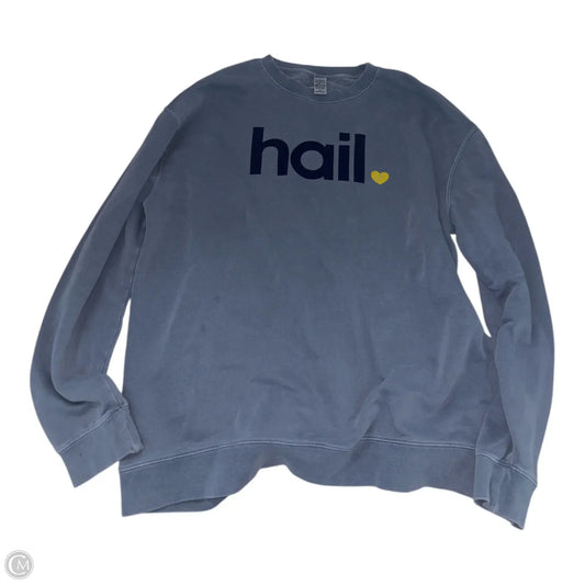 Sweatshirt Crewneck By Clothes Mentor In Blue, Size: 2x