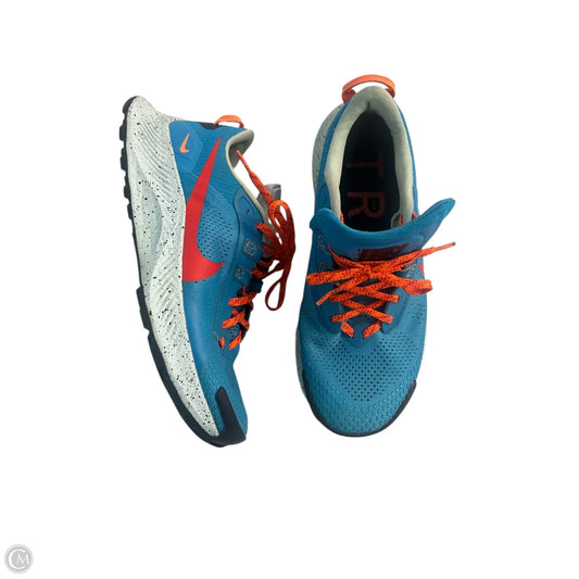Shoes Athletic By Nike In Blue & Orange, Size: 7