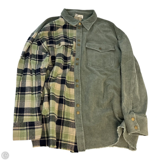 Jacket Shirt By Oli & Hali In Green, Size: L