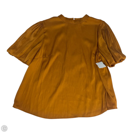Top Short Sleeve By Anthropologie In Gold, Size: S