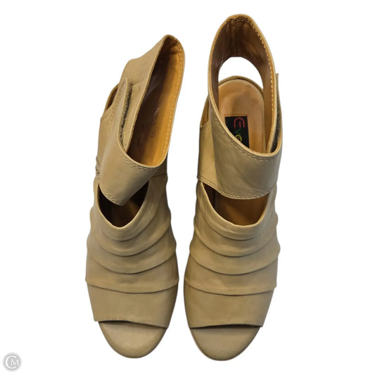 Sandals Heels Block By Clothes Mentor In Tortoise Shell Print, Size: 8