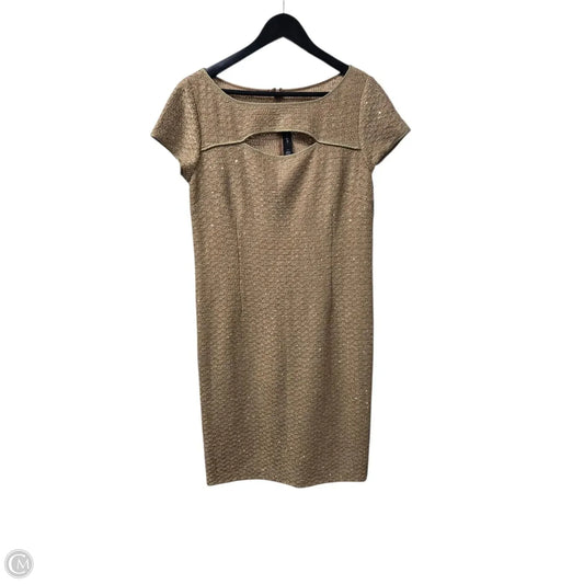 Dress Luxury Designer By St John Collection In Gold, Size: 12