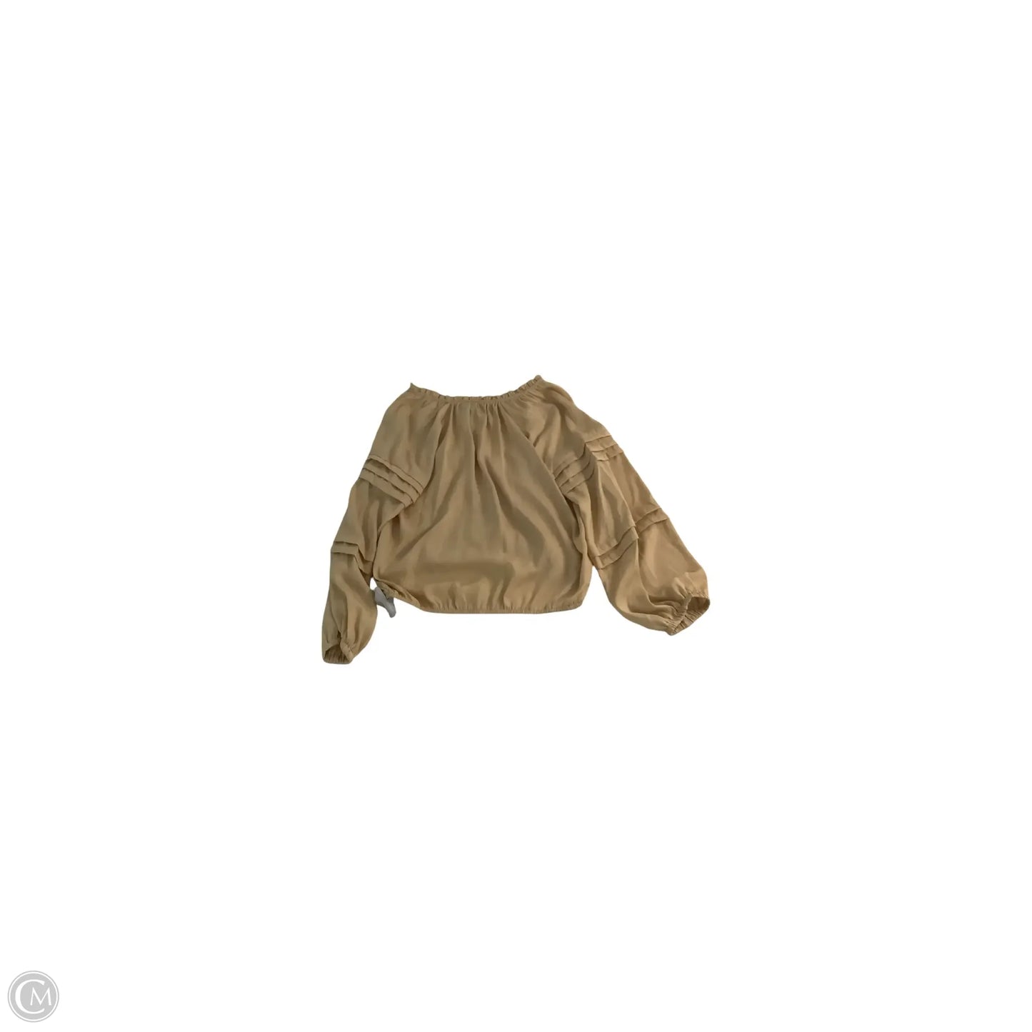 Top Long Sleeve By Dr2 In Tan, Size: M