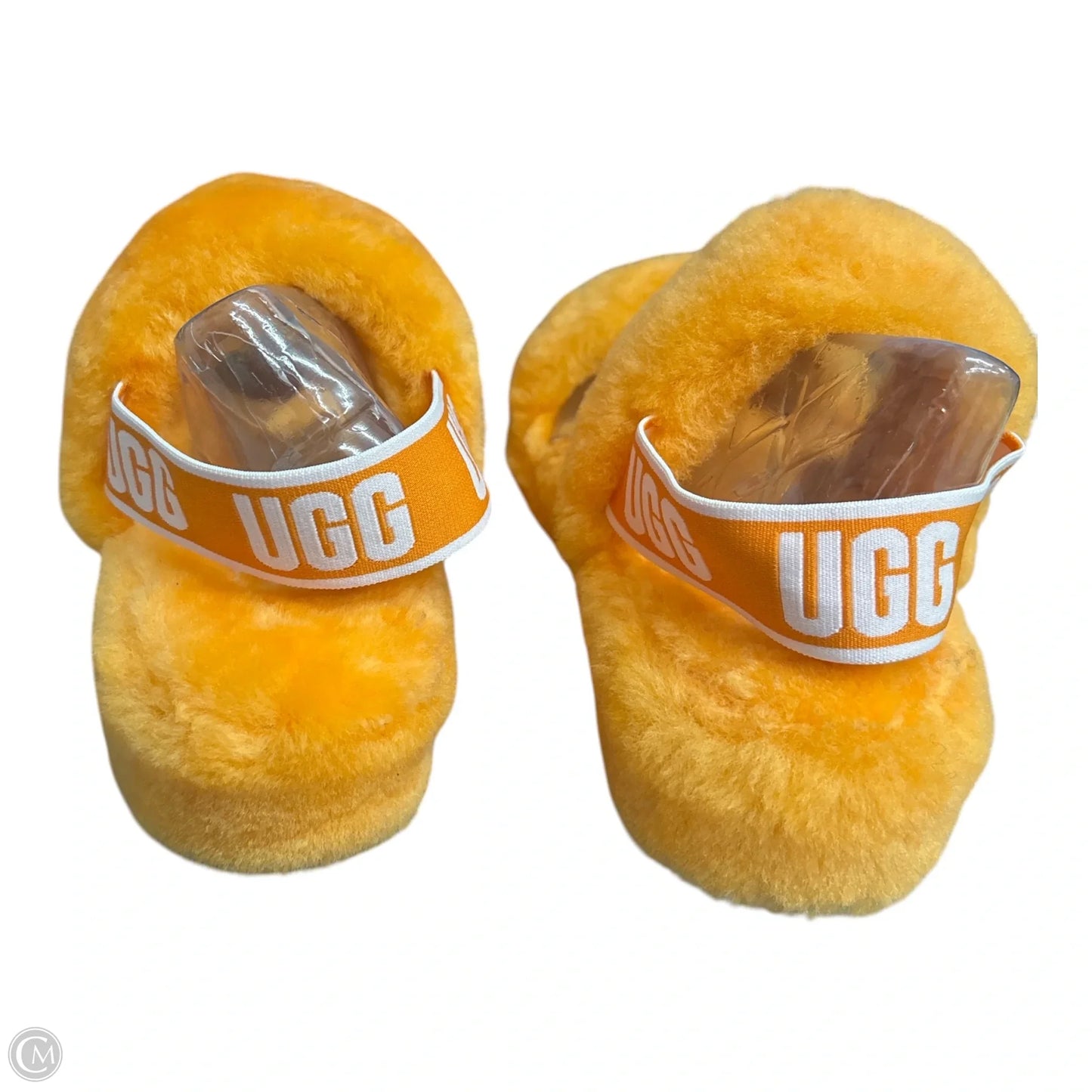 Slippers Designer By Ugg In Orange, Size: 7