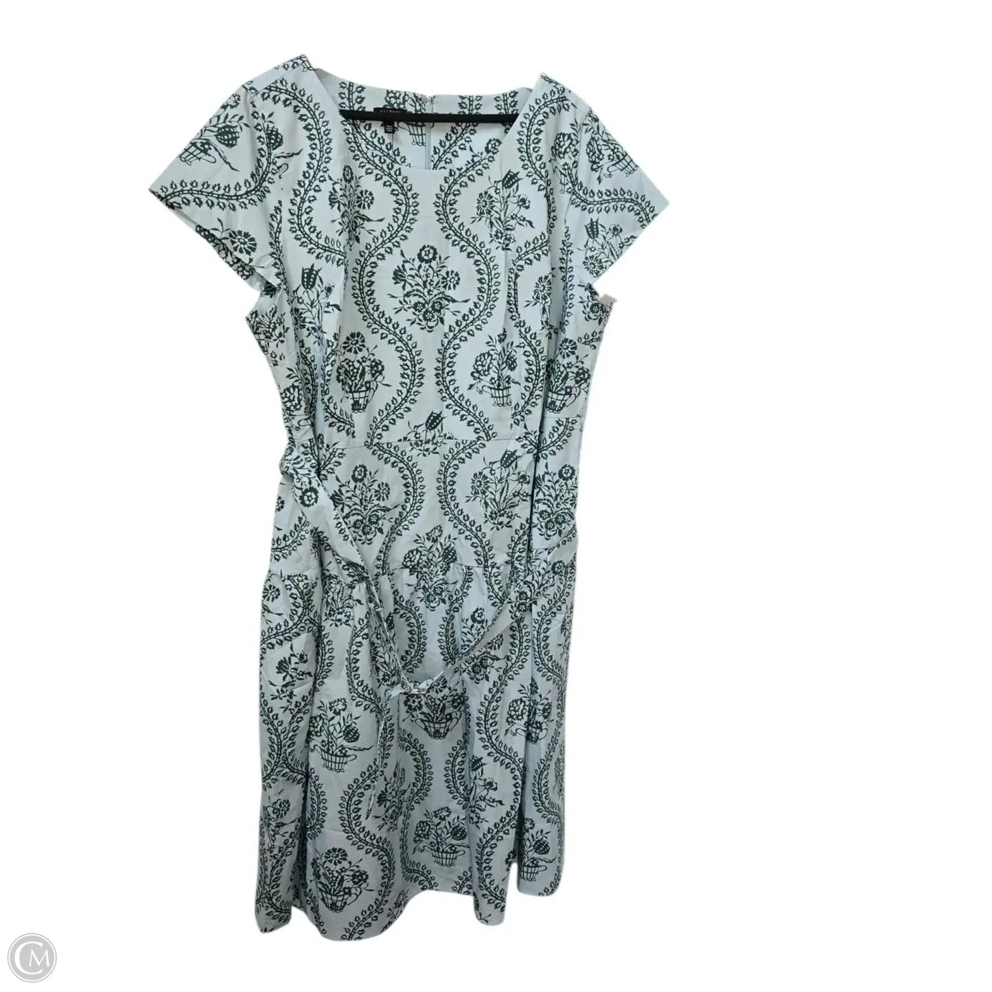 Dress Casual Midi By Talbots In Blue & Green, Size: 18