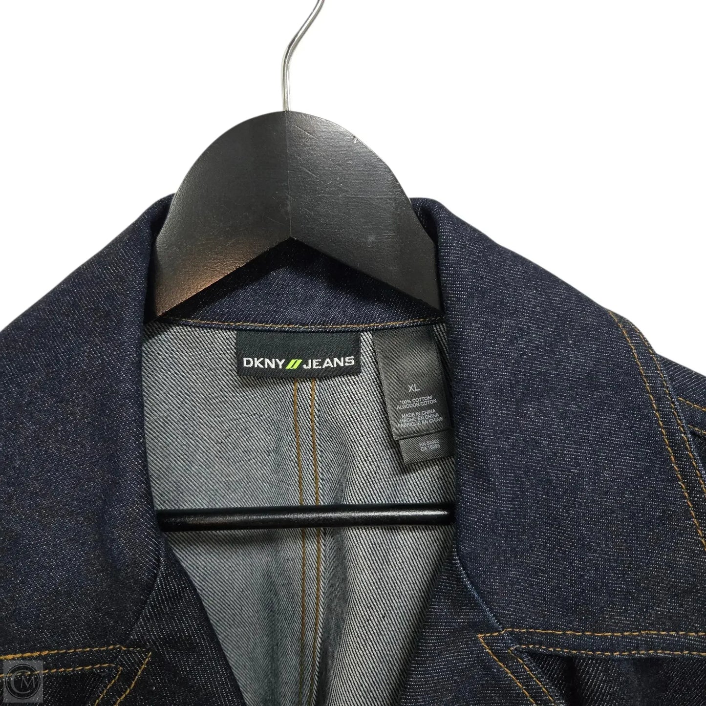 Jacket Denim By Dkny In Blue, Size: Xl