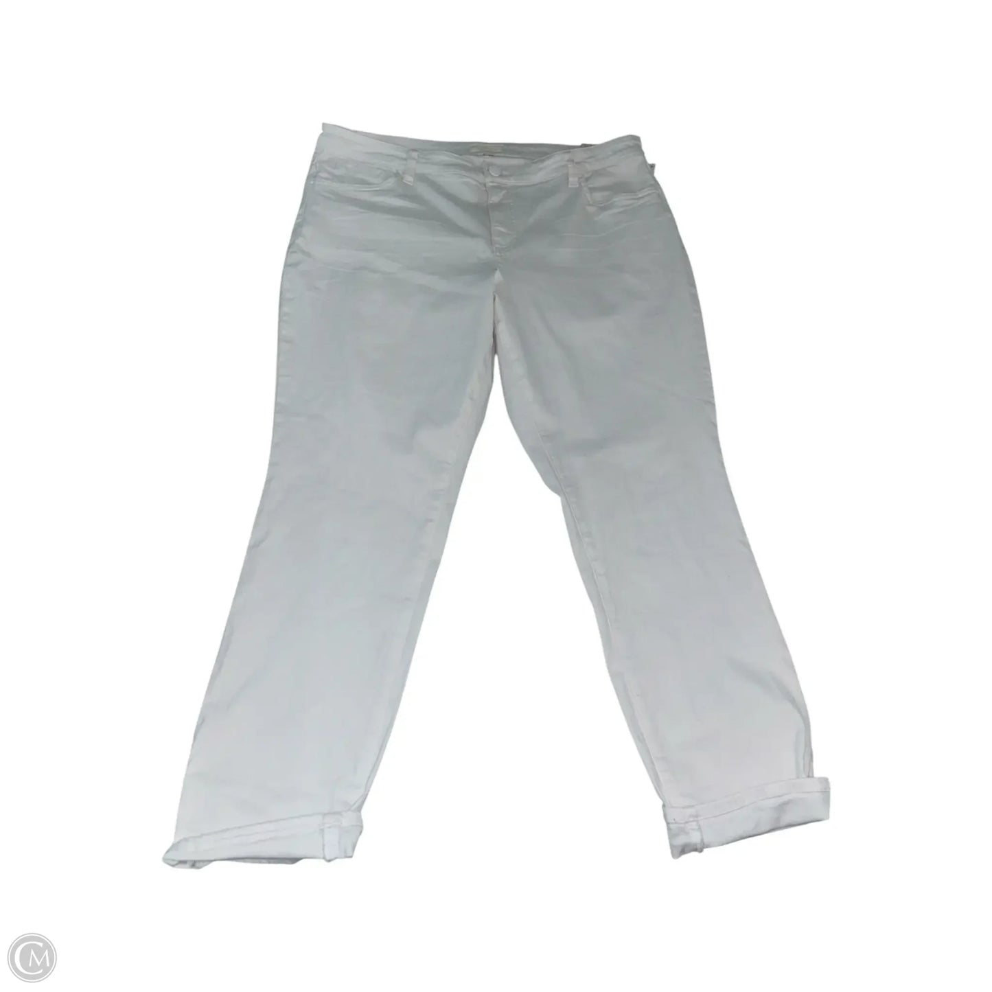 Jeans Boyfriend By Kut In White, Size: 18