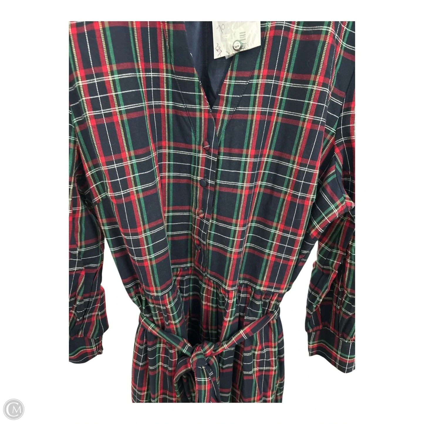 Dress Casual Maxi By Sugar Lips In Plaid Pattern, Size: L