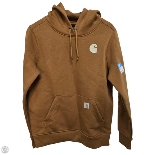 Sweatshirt Hoodie By Carhartt In Tan, Size: M