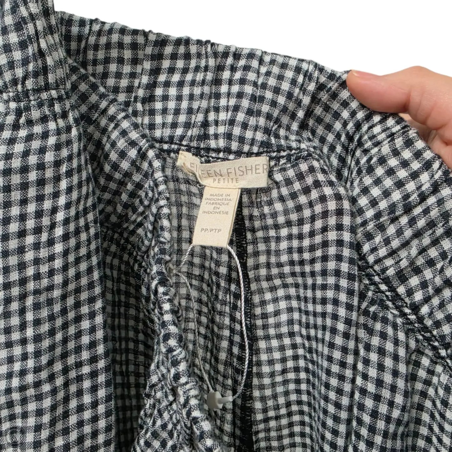 Pants Other By Eileen Fisher In Checkered Pattern, Size: Sp