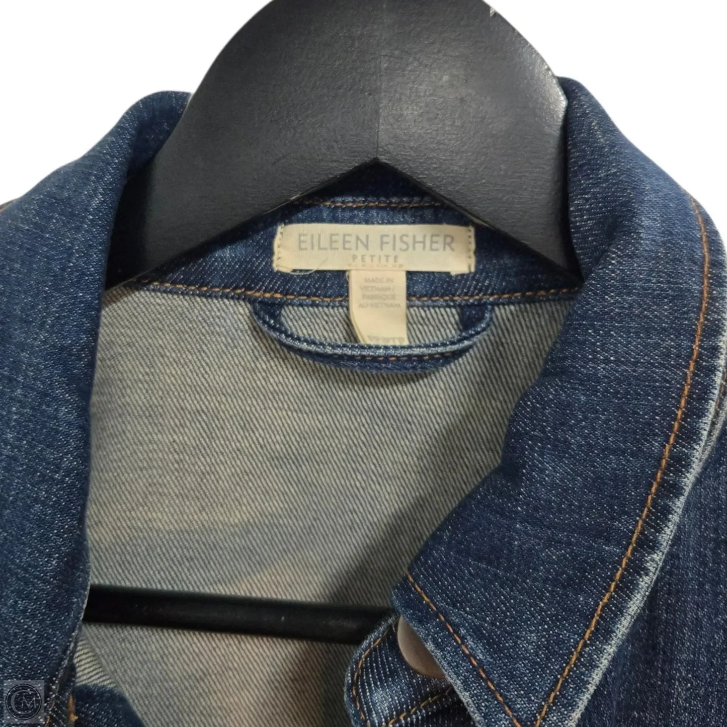 Jacket Denim By Eileen Fisher In Blue Denim, Size: Xs