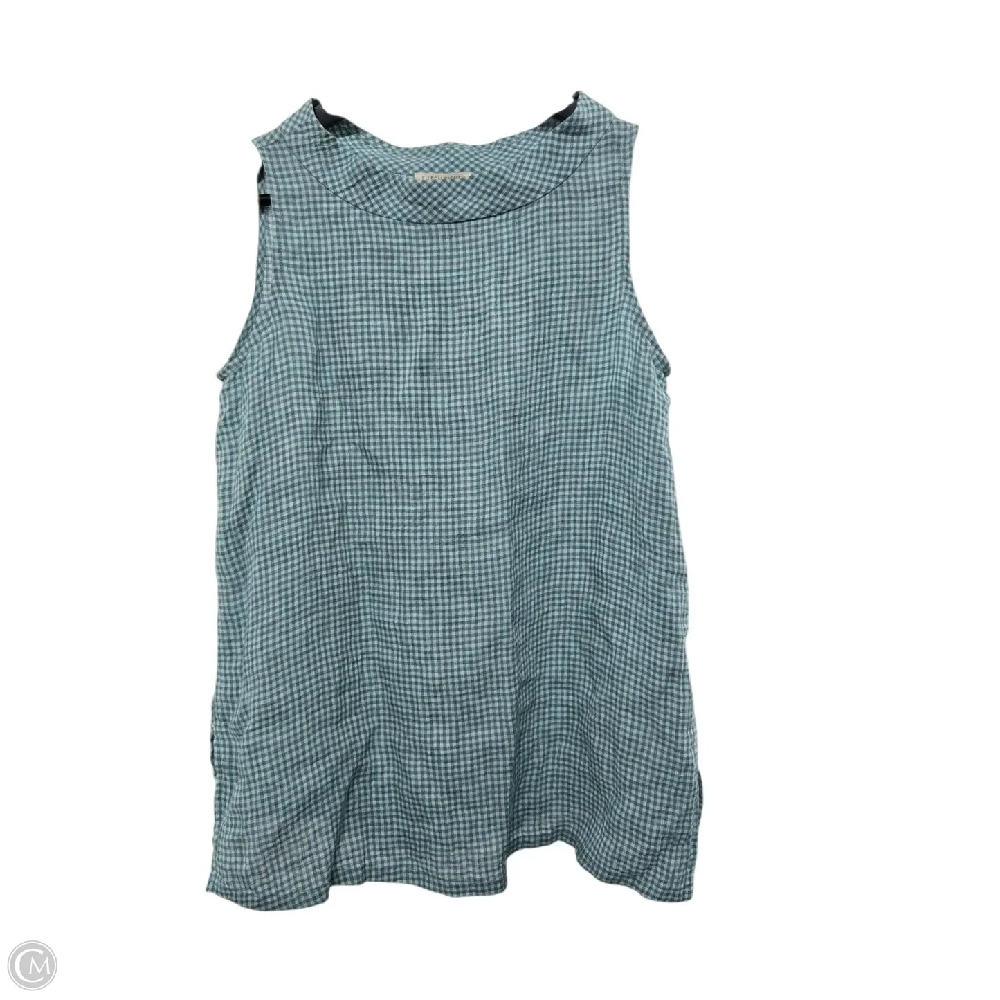 Top Sleeveless Basic By Eileen Fisher In Checkered Pattern, Size: Sp