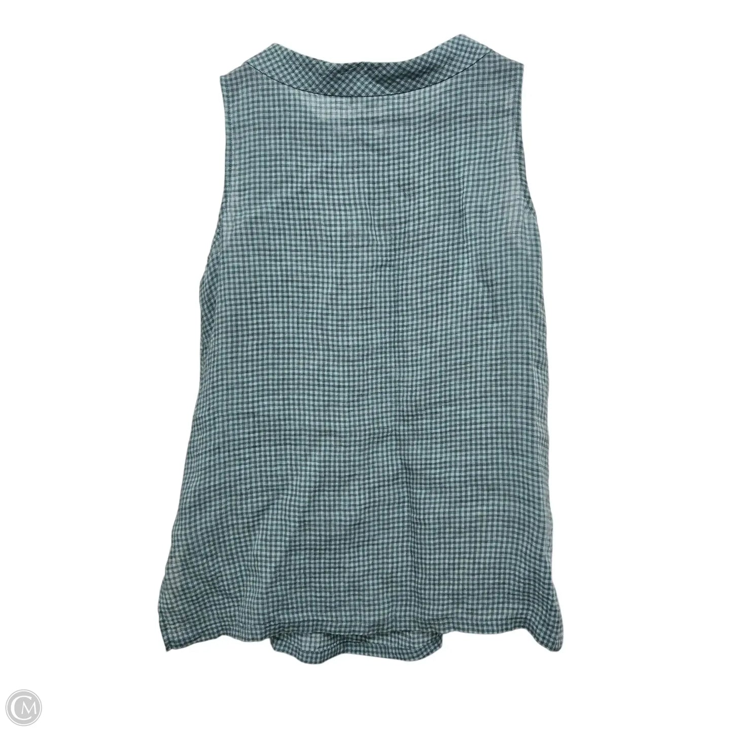 Top Sleeveless Basic By Eileen Fisher In Checkered Pattern, Size: Sp