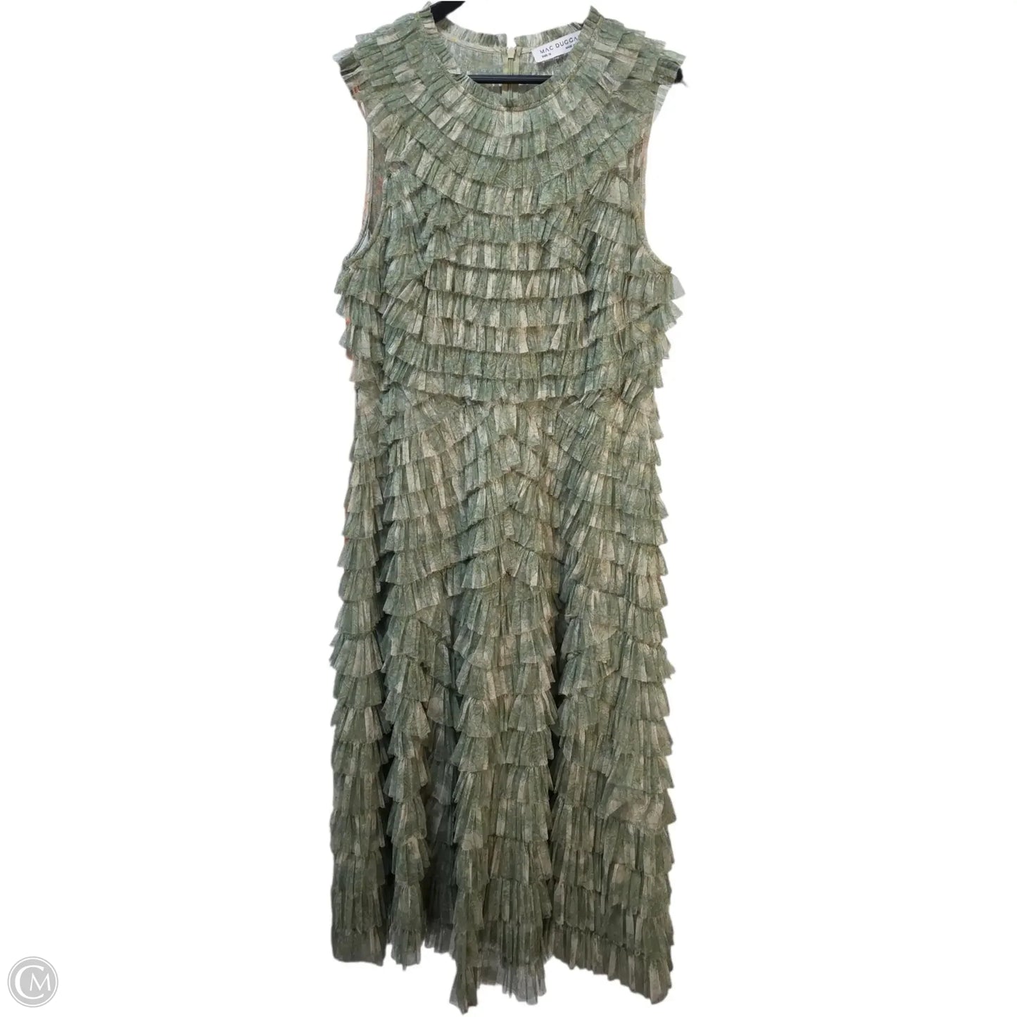 Dress Party Long By Mac Duggal In Green, Size: 12
