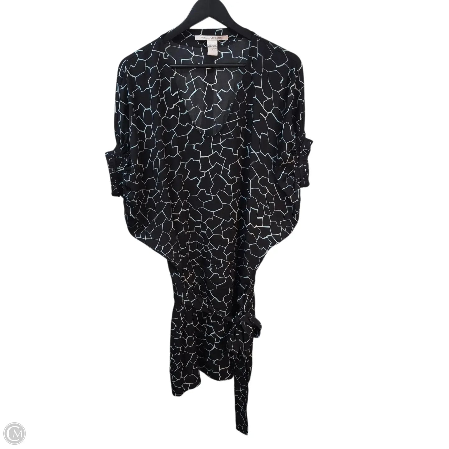 Dress Designer By Diane Von Furstenberg In Black & Blue, Size: 2