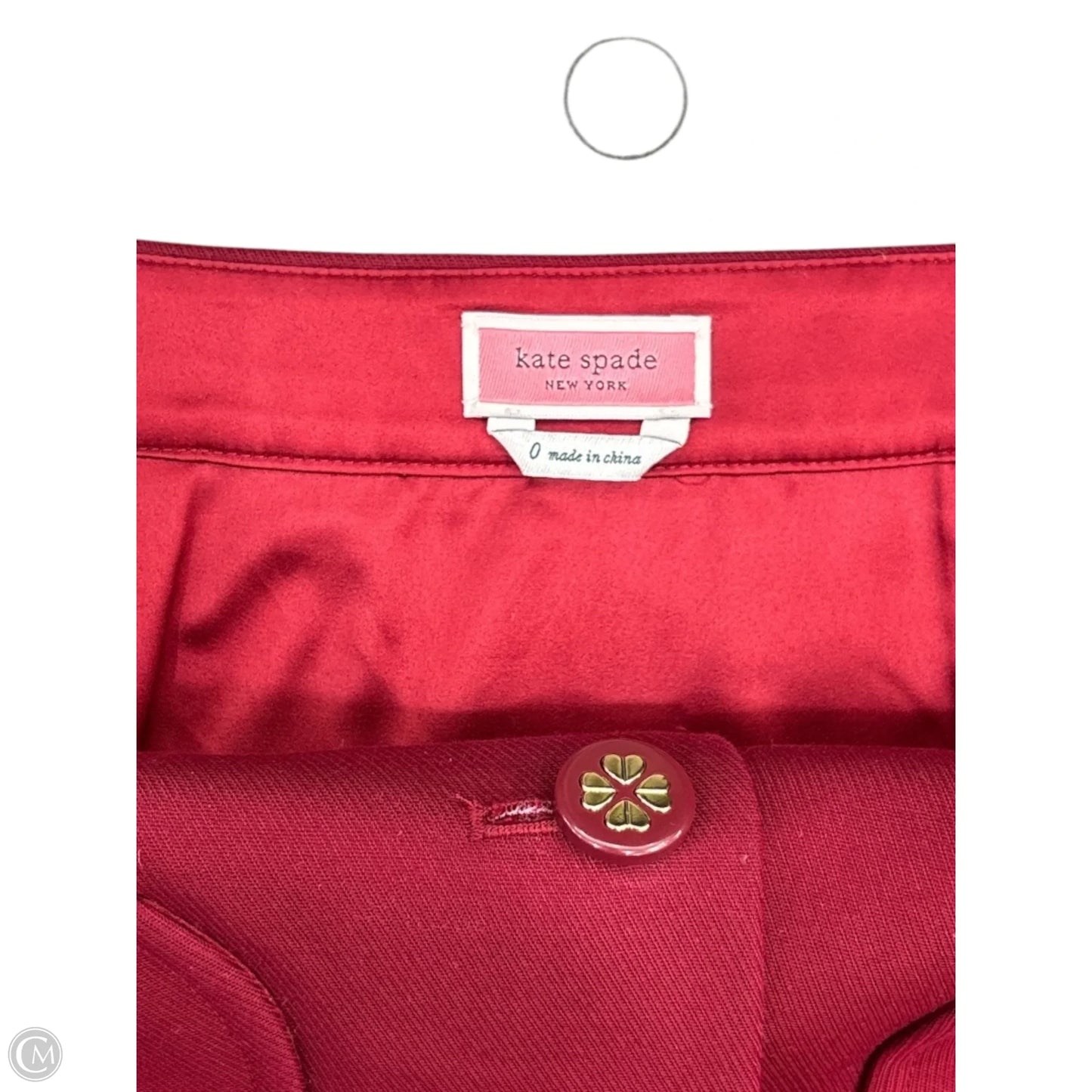 Skirt Designer By Kate Spade In Maroon, Size: 0