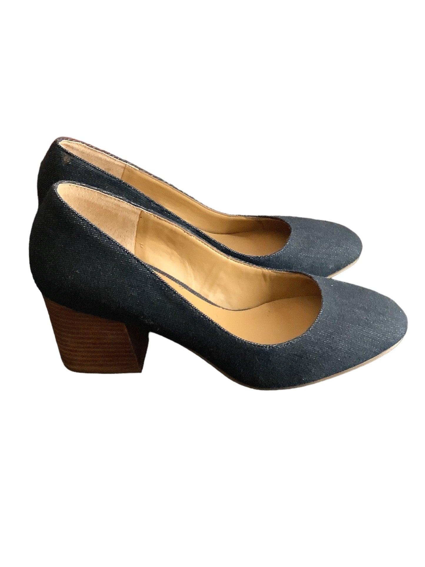 Denim Shoes Heels Block Franco Sarto, Size 6