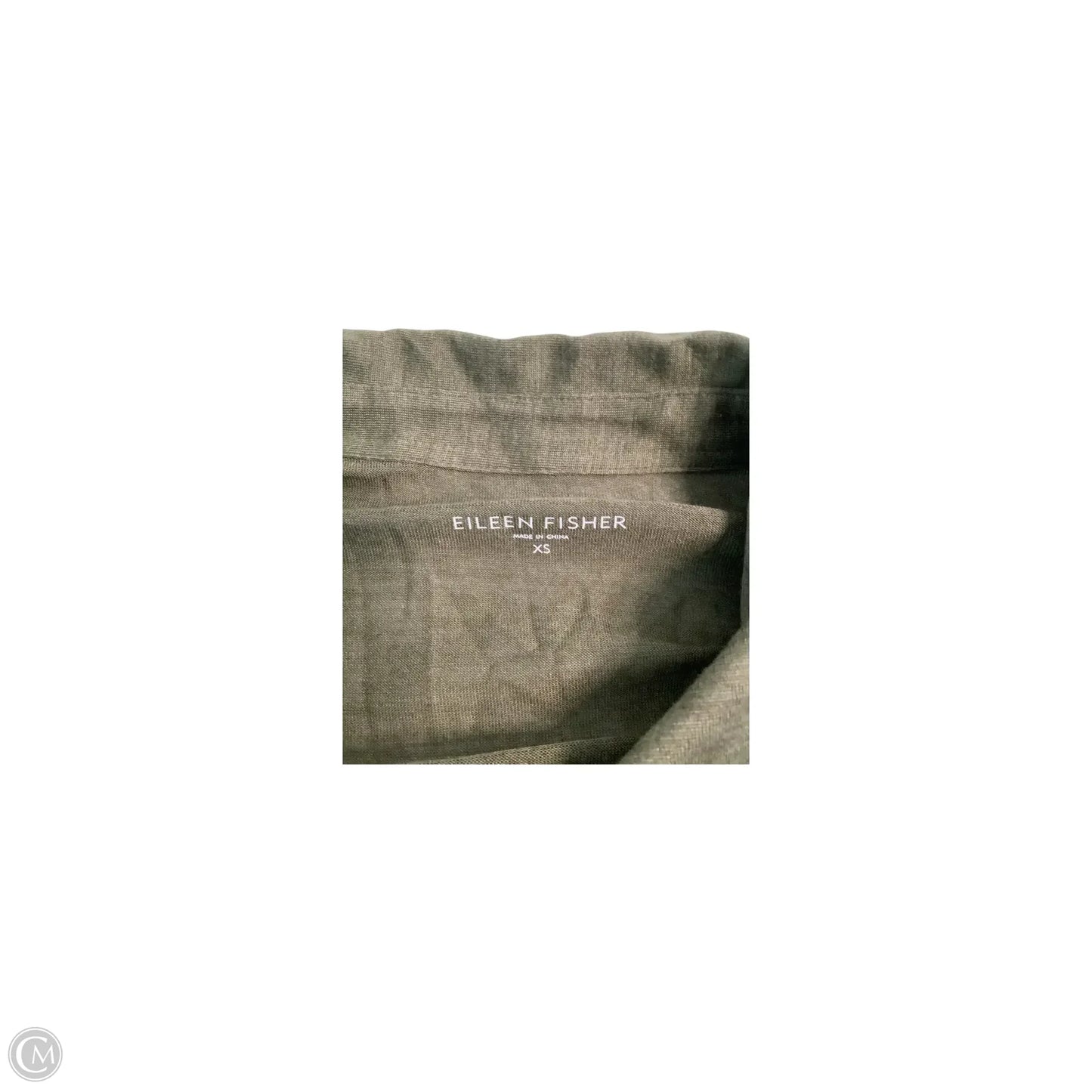 Top Long Sleeve Basic By Eileen Fisher In Green, Size: Xs