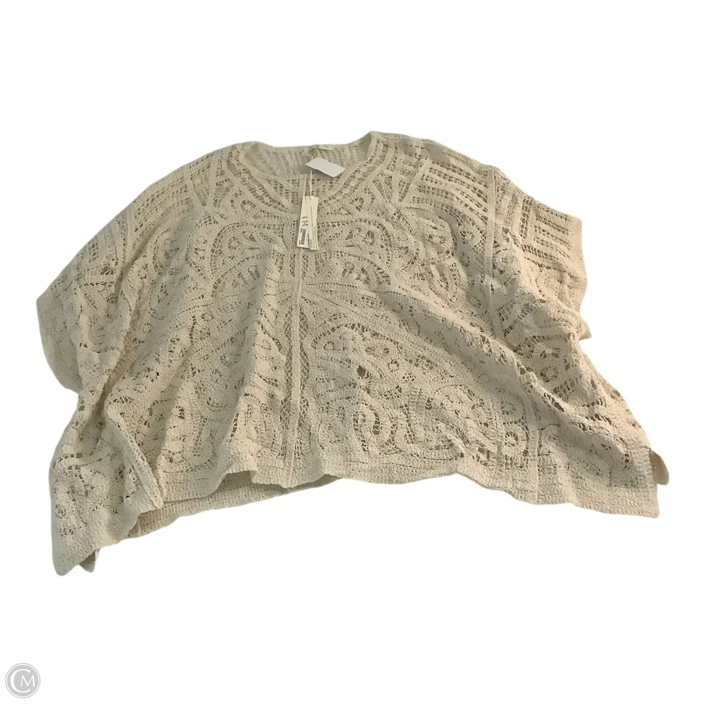 Sweater Short Sleeve By Love Stitch In Cream, Size: M